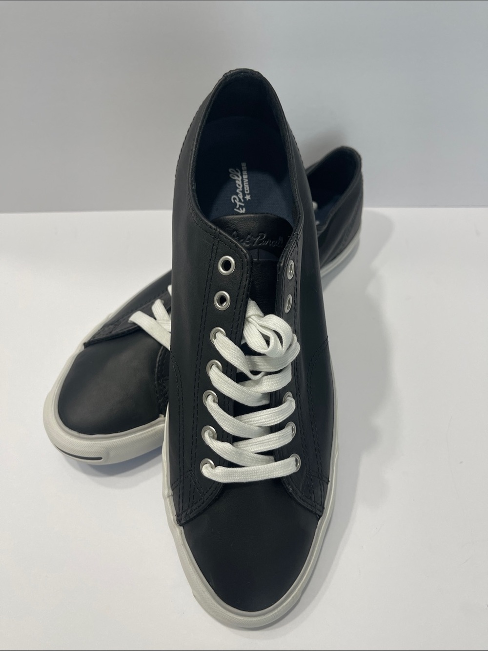 Ultra‎ Rare Jack Purcell Racearound Black Converse Sneakers with White Laces